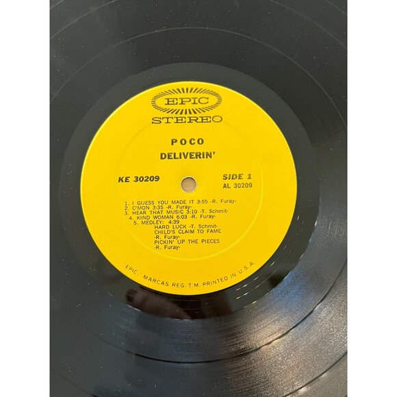 Poco "Deliverin" Vinyl Record LP Epic KE 30209 First Pressing - Picture 7 of 8